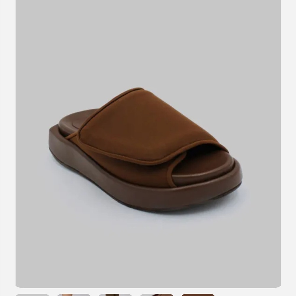Gia Borghini Gia 1 Padded Slides - Coffee Brown - Picture 3 of 13